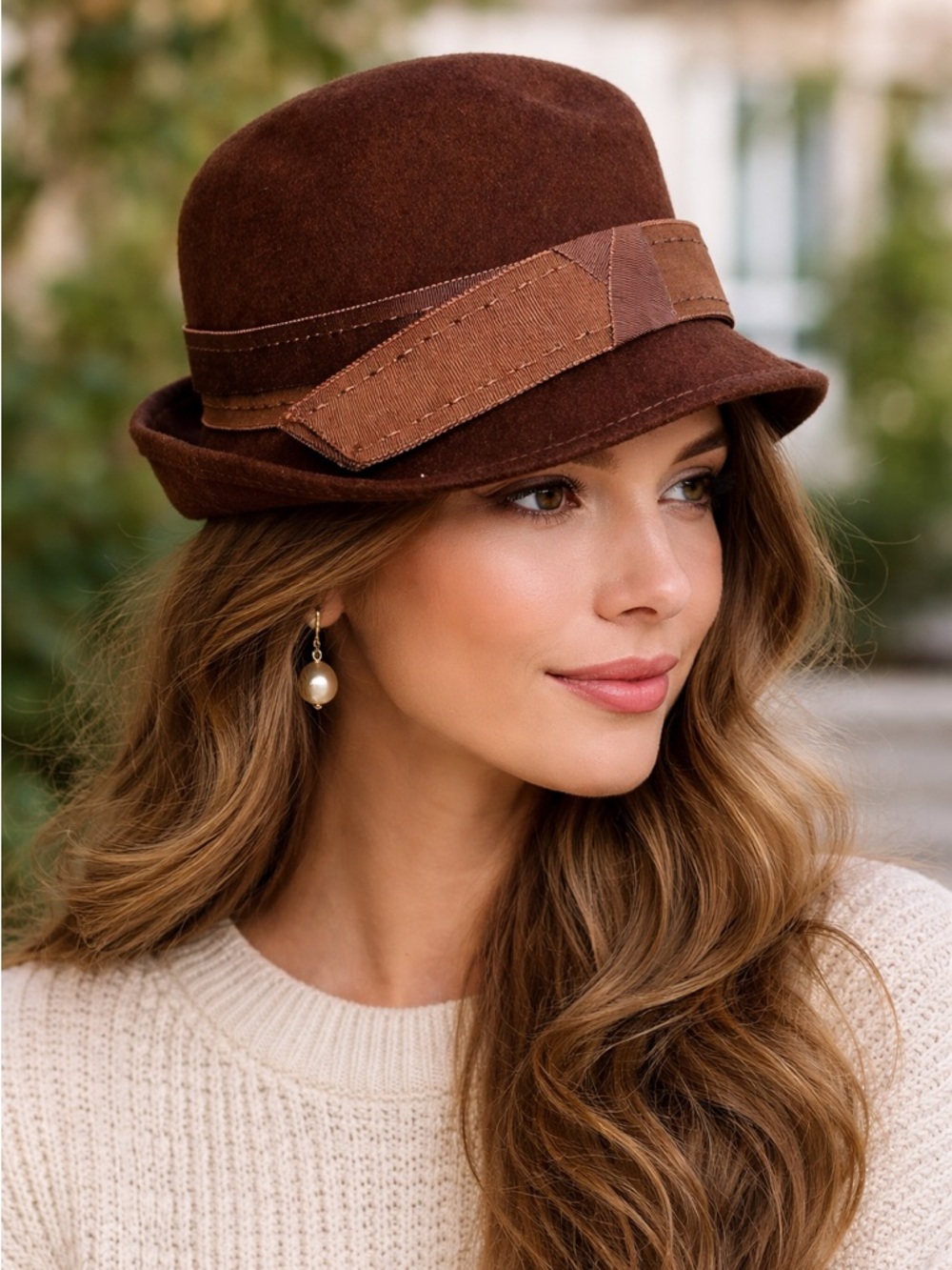 Vintage Henry Pollack wool hat with belted brim